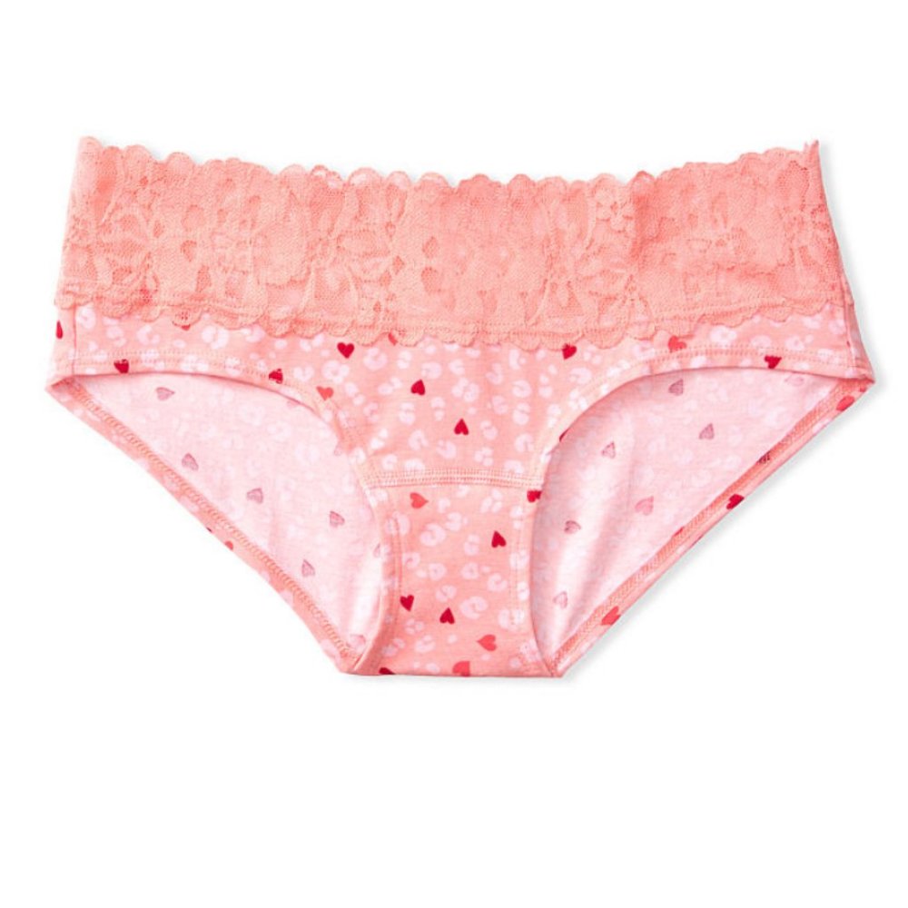 Stretch Cotton Lace-waist Hiphugger Panty